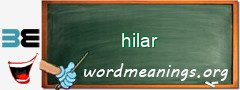 WordMeaning blackboard for hilar